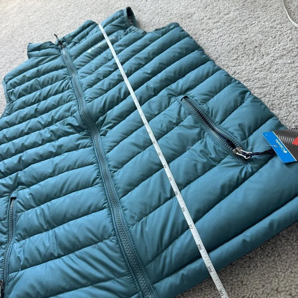 Columbia Mens Slope Edge Vest Omni-Heat Thermal Reflective Teal‎ NWT Small